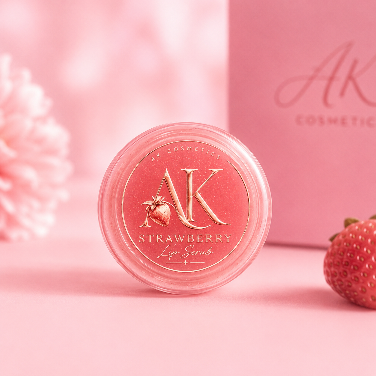2 in 1 Strawberry Lip Scrub + Lip balm